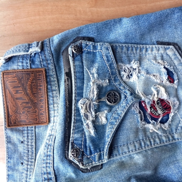 Men's Affliction Denim custom Americana & biker logos 🇺🇲🇺🇸 🏍 - Picture 6 of 10